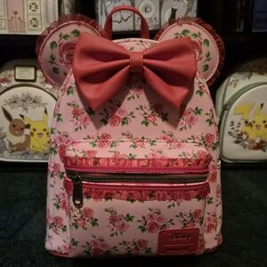 Disney Minnie Roses Loungefly Mini Backpack